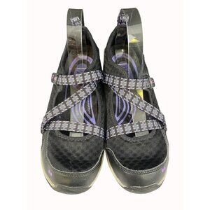 Ryka Womens Black Slip-on Walking Sneakers Size 10M SKU 6374